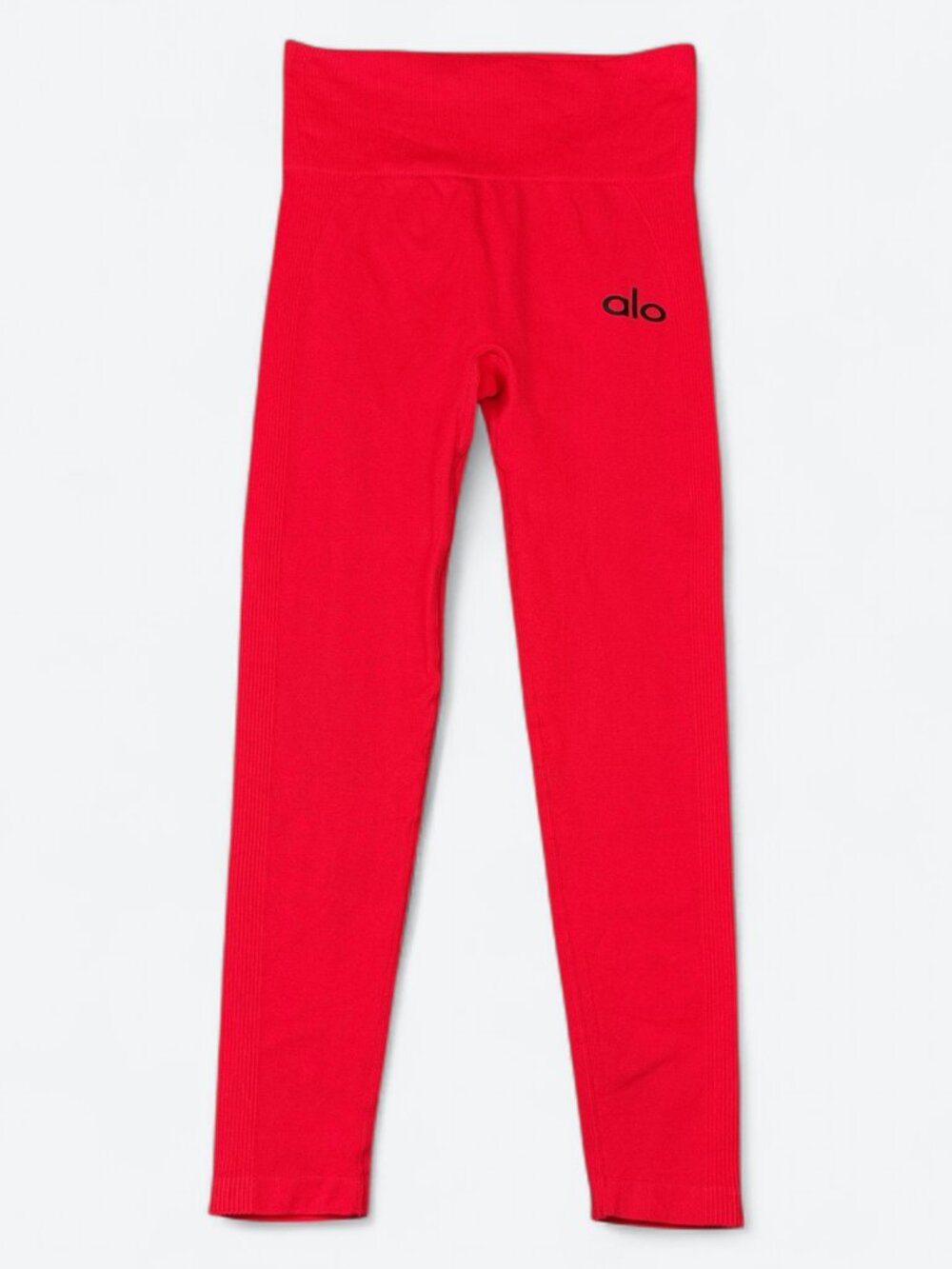 Alo Yoga LEG09 Ribbed High Waist Leggings Red Size M Excellent